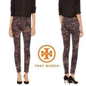 Tory Burch Black Flash Printed Skinny Ankle Jeans SIZE 32